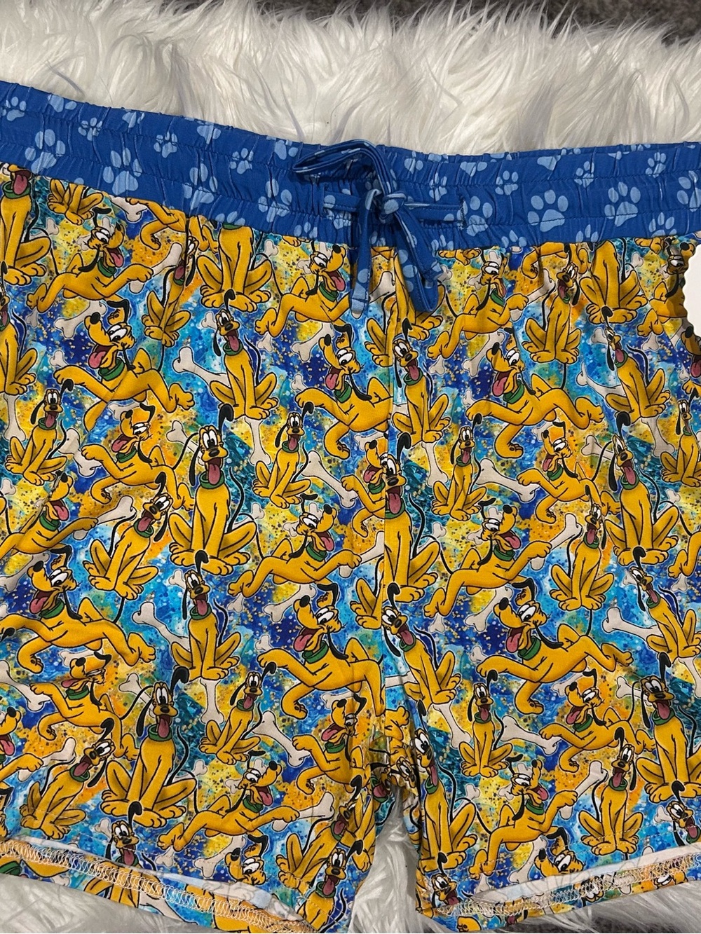 Pluto Print Blue bamboo Shorts